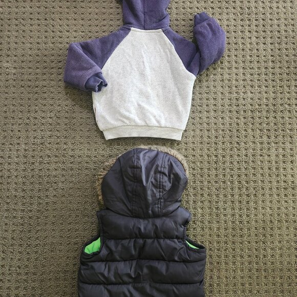 2 Pcs, Naartjie Kids Hooded Jacket + Puffer Vest Old Navy, 12-18 Mo (BUNDLE# 3) - Picture 5 of 8